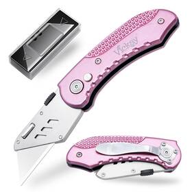 Vickay 761344344938 Box Cutter Utility Knife Heavy Duty With 5 Sk5 Quick Change Blades Safety Axis L