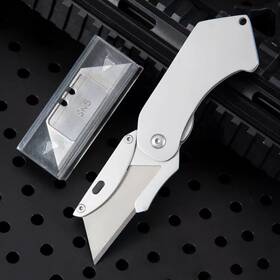 Vf005-md Vifunco Edc Folding Utility Knife Quick Change Box Cutter With 5 Razor Blades Liner Vf005-md Vifunco Edc Folding Utility Knife Quick Change Box Cutter With 5 Razor Blades Liner