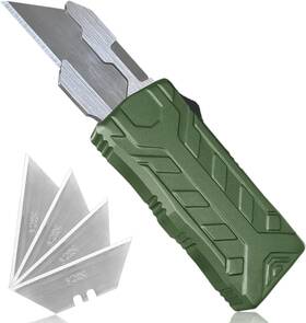 Vf047 Vifunco Utility Knife Retractable Box Cutter Edc Pocket Change Blade Razor