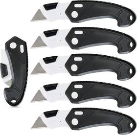 Vip Home Essentials Vip-foldun-6pc Lightweight Strong Abs Plastic Folding Utility Box Cutter 6 Pack