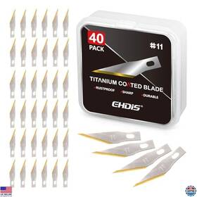 Visit The Ehdis Store Cn164 Precision Craft Hobby Knife Blades #11 Titanium Coated 20 Pack With Case