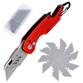 Vivicreate 797725059160 Folding Utility Knife Pocket Box Cutter Locking Safety Retractable Blade Quic