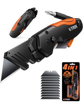 Vot-f001-a Votrek 4-in-1 Multitool Folding Utility Knife Box Cutter Navajas Para Trabajo Qu Vot-f001-a Votrek 4-in-1 Multitool Folding Utility Knife Box Cutter Navajas Para Trabajo Qu