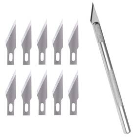 W.a. Portman 060811431504 Hobby Knife Set - Precision Exacto With 10 Sk5 Steel Pottery