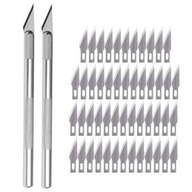W.a. Portman 656143600012 Wa Hobby Knife Set - 2 High Grade Precision Knives With 50 Premium St