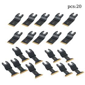 Wa4169979ur Waltvotur 3 Types Titanium Oscillating Saw Blades 20pcs For Wood And Metal Cutting