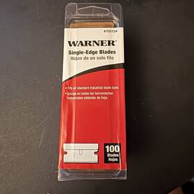 155134 Warner Single Edge Blades 100 Pack # New Sealed 155134 Warner Single Edge Blades 100 Pack # New Sealed