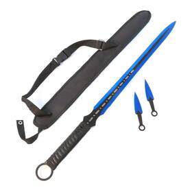 K1020-64-bl Wartech 608866639688 440 Stainless Steel Full Tang Blade Ninja Hunting Machete Sword W K1020-64-bl Wartech 608866639688 440 Stainless Steel Full Tang Blade Ninja Hunting Machete Sword W