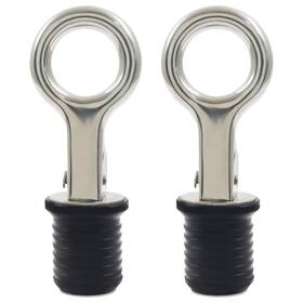 Xy0163a Wawory 2 Pcs Snap Handle Boat Drain Plug With Rubber Plugs And Stainless Stee