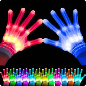 Weichuangxin 738629934122 Led Light-up Gloves For Kids Cool Toys Boys 8-12 Girls Medium 12 Color