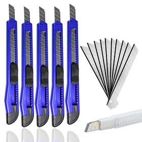 5bc10dp Wekoil Art Craft Utility Knife Pack 5 Snap Off 9mm Cutter With 10 Extra Carbon Steel 5bc10dp Wekoil Art Craft Utility Knife Pack 5 Snap Off 9mm Cutter With 10 Extra Carbon Steel