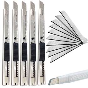 5dj10p-cnd Wekoil 9mm Snap Off Utility Knife 5 Pack High Hardness Retractable Box Cutters With