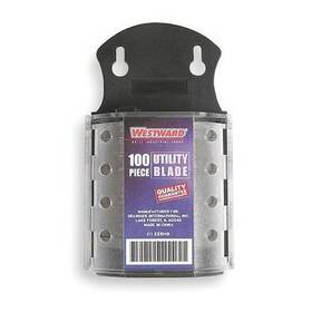 Westward 2zrh8 2-point 100 Pcs Blades With Wall Mount Utility Knife Blade Dispenser