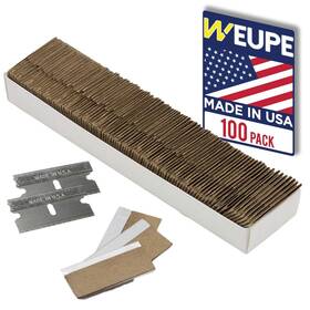Weupe 801024214113 Razor Blades Utility Single Edge 100 Pack Blade Scraper