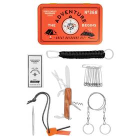 14527 Wholesale & Liquidation Experts 15-piece Outdoor Survival Multi-tool Kit Tin Case Camping Emergency Gear