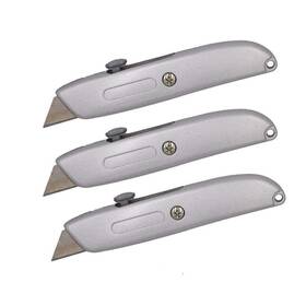31d-4303 Wideskall A0 Heavy Duty Box Cutter Retractable Blade Metal Utility Knife Pac