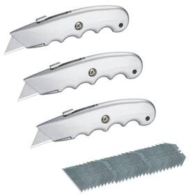 902-6t03 Wideskall 3x Heavy Duty Contoured Handle Retractable Utility Knife 10 Blades Metal Frame 902-6t03 Wideskall 3x Heavy Duty Contoured Handle Retractable Utility Knife 10 Blades Metal Frame