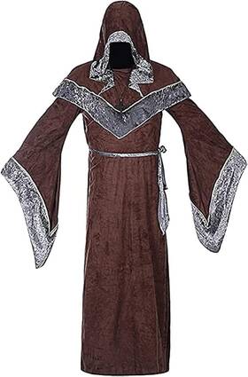 Wishu 742218068273 Mens Halloween Costume Sorcerer Robe Xxxl Length 64.6 Inch Coffee Wishu 742218068273 Mens Halloween Costume Sorcerer Robe Xxxl Length 64.6 Inch Coffee