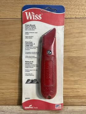 Wk9v Wiss Cooper Tools Vintage Nos Fixed Blade Utility Knife With Blades Made In Usa Wk9v Wiss Cooper Tools Vintage Nos Fixed Blade Utility Knife With Blades Made In Usa