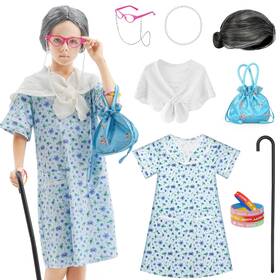 Woowee 799849479022 100 Days Of School Costume For Girls 10-12 Year Old Y Blue