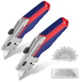 000218 Workpro 2-pack Retractable Utility Knife Heavy Duty Razor With 10 Extra Blade 000218 Workpro 2-pack Retractable Utility Knife Heavy Duty Razor With 10 Extra Blade