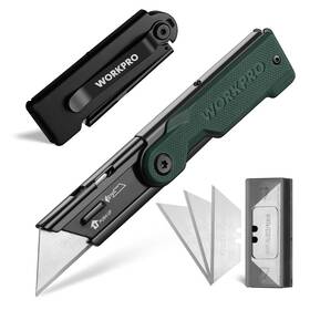 011080 Workpro Folding Utility Knife Razor Quick Change Box Cutter 10 Extra Blade 011080 Workpro Folding Utility Knife Razor Quick Change Box Cutter 10 Extra Blade