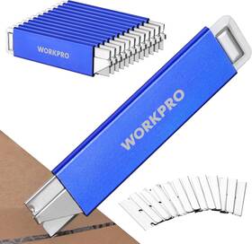 012041 Workpro 12-pack Box Cutter Retractable - Utility Knife With Single Edge Razor Blade Ra
