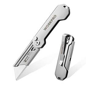 Workpro 820909658252 Mini Folding Utility Knife Quick-open Box Cutter Pocket With Clip