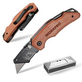 Workpro 820909773498 Folding Utility Knife With Stainless Steel Head Quick-change Blade &