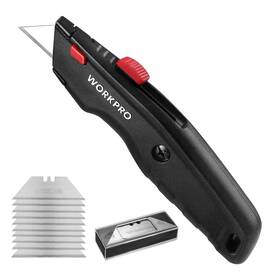 Workpro 820909981923 Premium Utility Knife Retractable All Metal Heavy Duty Box Cutter Quick Chang