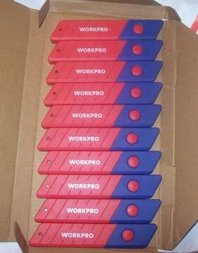W000107a Workpro 100-pc Snap-off Replacement Blades 18mm For Utility Knife/box Cutter D1