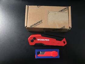 W011040a Workpro Folding Utility Knife Quick Change Blade Cutter Kp04
