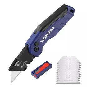 W011048ab Workpro Heavy Duty Folding Utility Knife Pocket Box Cutter With 13 Blades New W011048ab Workpro Heavy Duty Folding Utility Knife Pocket Box Cutter With 13 Blades New
