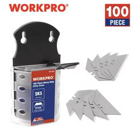 W13005 Workpro 100-pack Utility Knife Blades With Dispenser Sk5 Steel Box Cutter W13005 Workpro 100-pack Utility Knife Blades With Dispenser Sk5 Steel Box Cutter