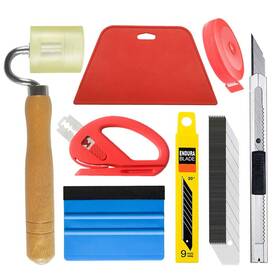Wx-tl-10 Wrapxpert Tiptopcarbon Wallpaper Tool Kit With Felt Squeegee Seam Roller For