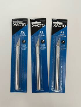 X-acto 026000132022 Lot Of 3 #2 Medium Duty Knife X-acto 026000132022 Lot Of 3 #2 Medium Duty Knife