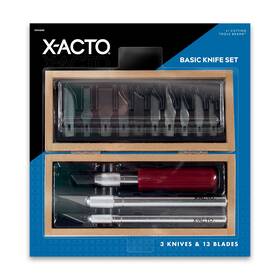 X-acto 214129910991 Basic Knife Set Craft Includes Wooden Storage Chest 16 Piece