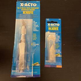 3206 X-acto Contoured Handle Knife #6 Chisel Blade Modeling Heavy Duty Vintage 3206 X-acto Contoured Handle Knife #6 Chisel Blade Modeling Heavy Duty Vintage