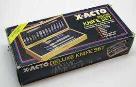 5021 X-acto Vintage Deluxe Knife Set..5021..case..box..unused..complete 5021 X-acto Vintage Deluxe Knife Set..5021..case..box..unused..complete