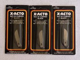 X210 X-acto New No. 10 General Purpose Blade. 3 Packs Of 5 - 15 Blades Total