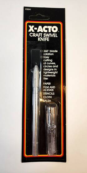 X-acto X3241 X-acto Craft Swivel Knife Easy Curve Cutting Old Stock 360 Blade Rotation