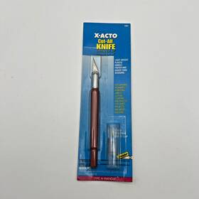 X3687 X-acto Vintage Cut-all Knife Red Type Inch A Plastic Handle Usa Nos