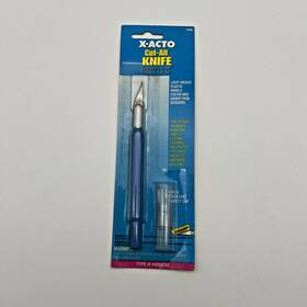 X3688 X-acto Vintage Cut-all Knife Blue Type Inch A Plastic Handle Usa Nos
