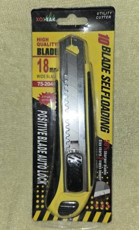 Xqpeak 75-20410 New Utility Knife Cutter 18mm Wide Blade 10 Selfloading