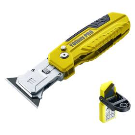 Yoibuy Pro 570135520439 Foldable Utility Knife With Scraper Function Holds 2 Replacement Blades Z Inch Yoibuy Pro 570135520439 Foldable Utility Knife With Scraper Function Holds 2 Replacement Blades Z Inch