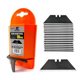 19-515 Zeluga Utility Knife Blades With Dispenser 100pcs Sk2h Laser Sharpened Hard