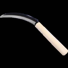 K205ns Zenport Harvest Knife Wood 6.5 Inch Carbon Steel Blade Beige