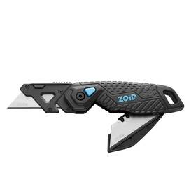 Zoid 071160138605 3-in-1 Foldable Utility Knife With Contoured Body And Trax-grip For Safe