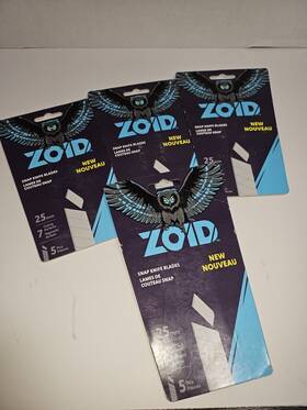 1143793 Zoid 4 Lot Snap Knife Blades 25 Mm Steel 7 Cutting Surfaces Replacement Refill 5