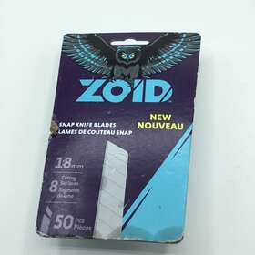 567788 Zoid Snap Knife Blades 50 Pack 18mm 8 Cutting Surfaces 567788 Zoid Snap Knife Blades 50 Pack 18mm 8 Cutting Surfaces